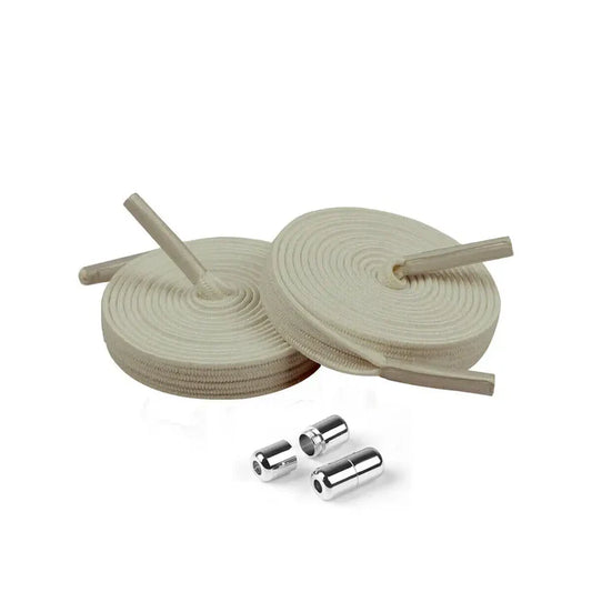 lacets-elastiques-blanc-creme-fermeture-rotative-argent