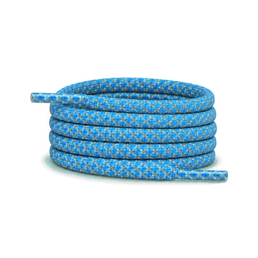 Bleu clair – lacets reflechissant rond bleu clair