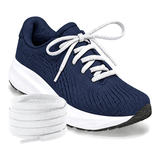 Blanc – ovales lacets demi rond chaussures running blanc 02 chaussure running bleu marine rouleau