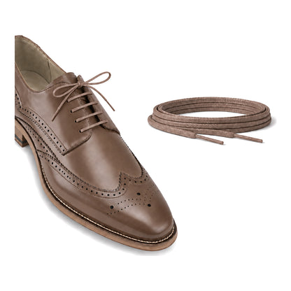 Marron clair / Plat – cires lacets plat marron clair 02 chaussure marron clair