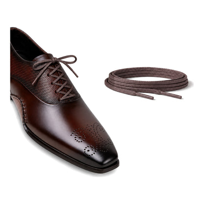 Marron foncé / Plat – cires lacets plat marron fonce 02 chaussure marron fonce