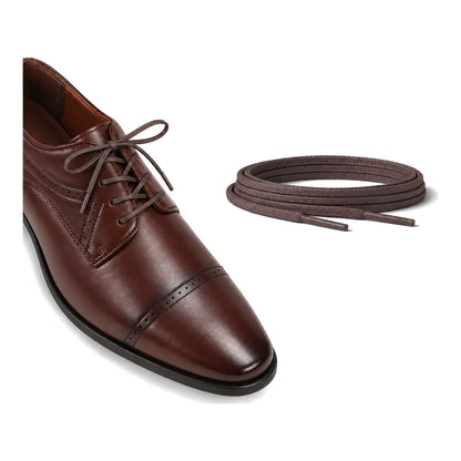 Marron foncé / Plat – cires lacets plat marron fonce 04 chaussure marron