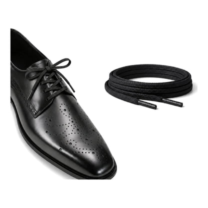 Noir / Plat – cires lacets plat noir 04 chaussure noir
