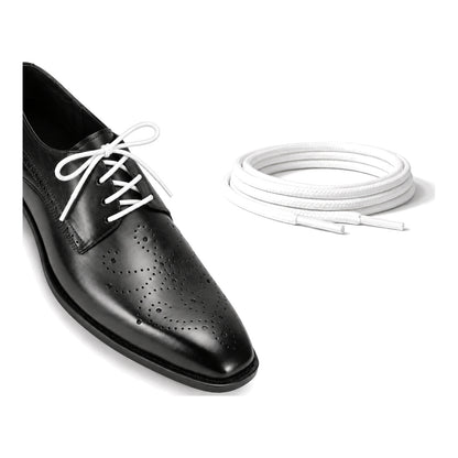 Blanc / Rond – cires lacets rond blanc 05 chaussure noir