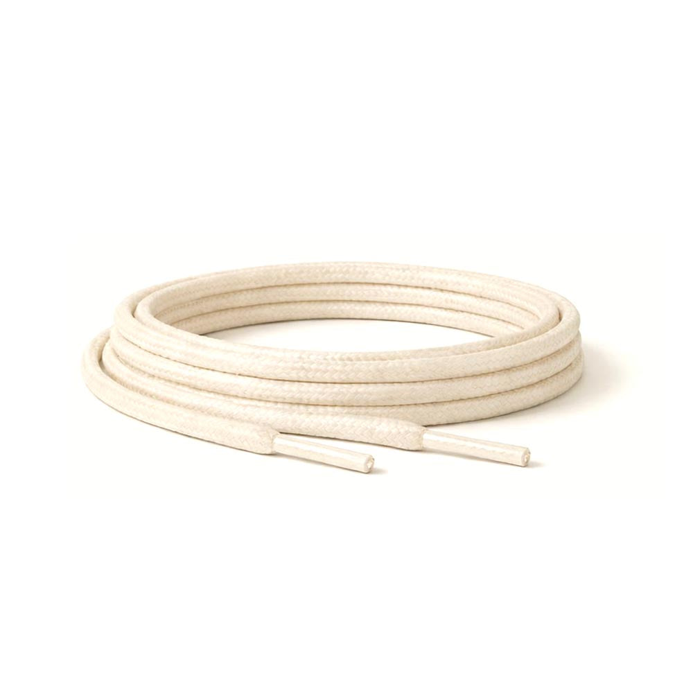 Blanc crème / Rond – cires lacets rond blanc creme
