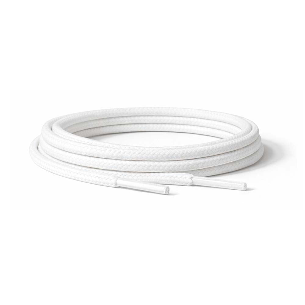 Blanc / Rond – cires lacets rond blanc