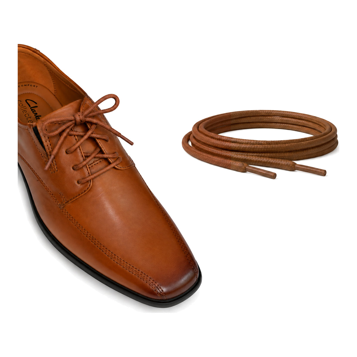 Marron / Rond – cires lacets rond marron 04 chaussure marron