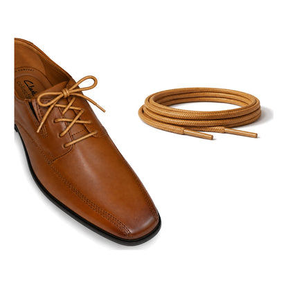 Marron clair / Rond – cires lacets rond marron clair 02 chaussure marron