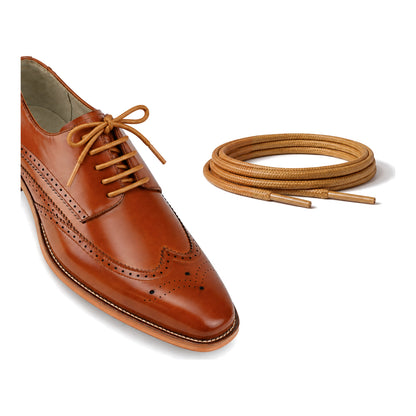 Marron clair / Rond – cires lacets rond marron clair 05 chaussure marron