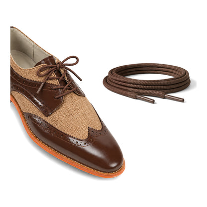 Marron foncé / Rond – cires lacets rond marron fonce 06 chaussure marron beige