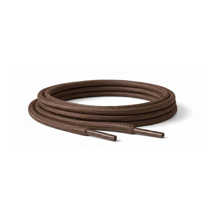 Marron foncé / Rond – cires lacets rond marron fonce