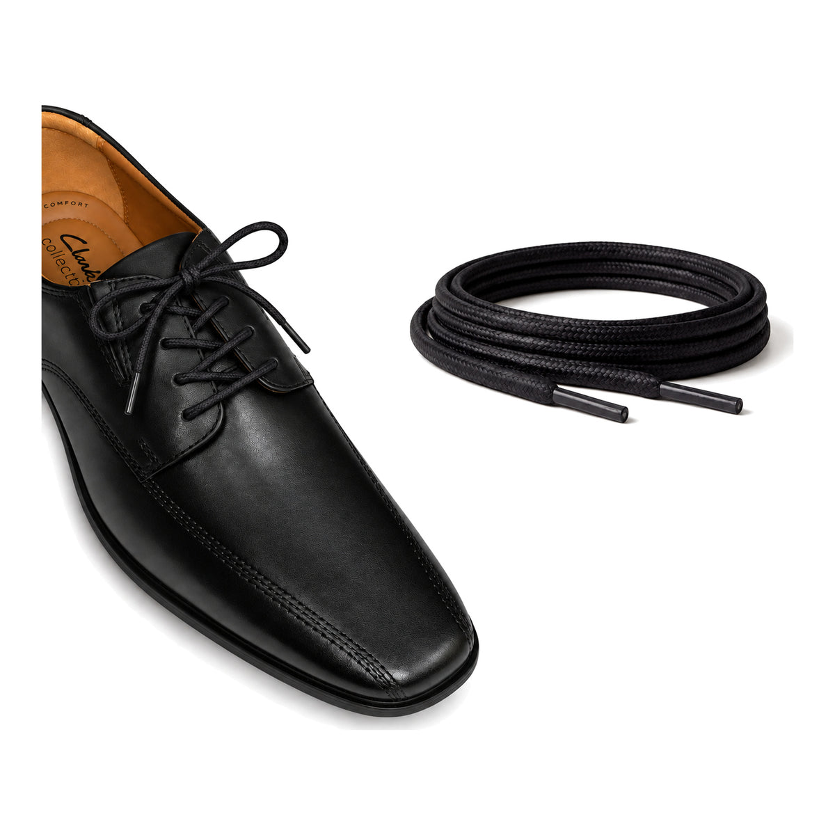 Noir / Rond – cires lacets rond noir 02 chaussure noir