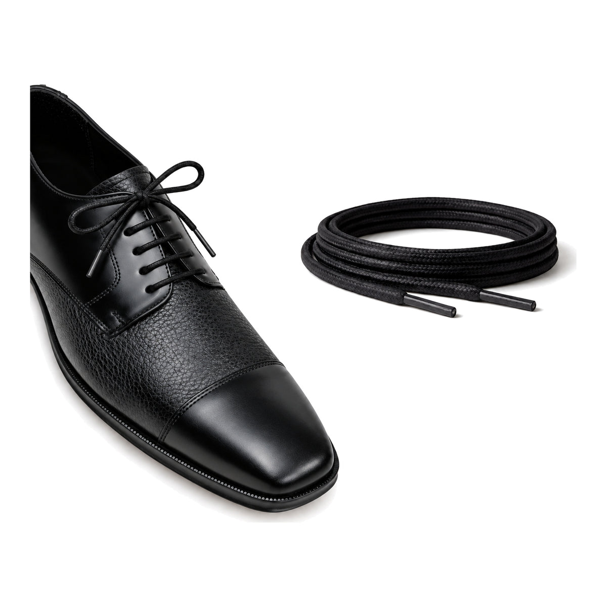 Noir / Rond – cires lacets rond noir 05 chaussure noir