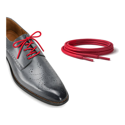 Rouge / Rond – cires lacets rond rouge 03 chaussure gris