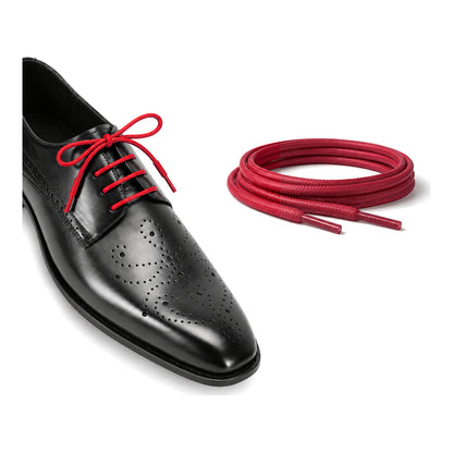 Rouge / Rond – cires lacets rond rouge 04 chaussure noir