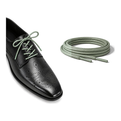 Vert olive / Rond – cires lacets rond vert olive 02 chaussure noir