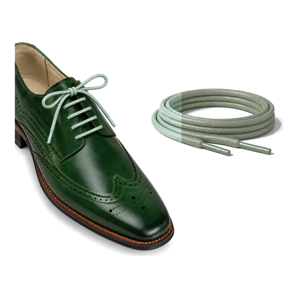 Vert olive / Rond – cires lacets rond vert olive 06 chaussure vert