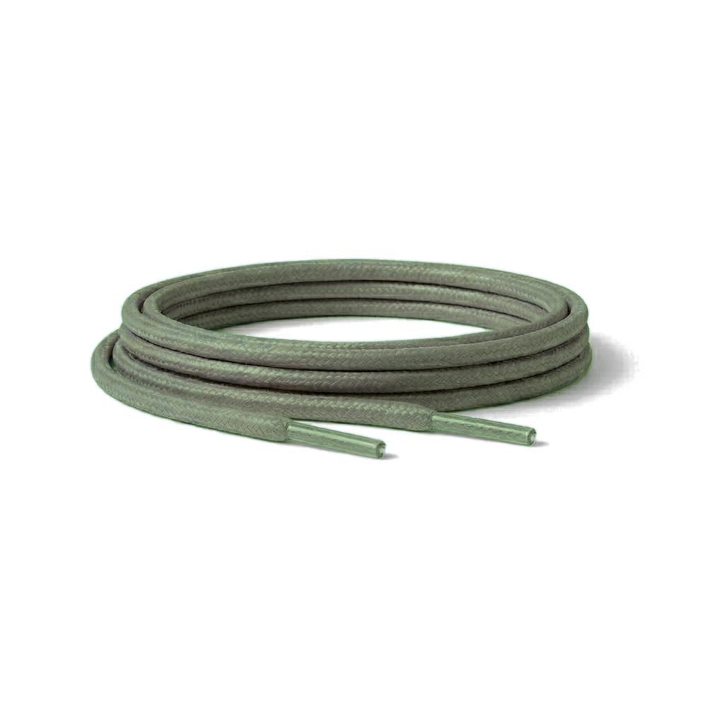 Vert olive / Rond – cires lacets rond vert olive