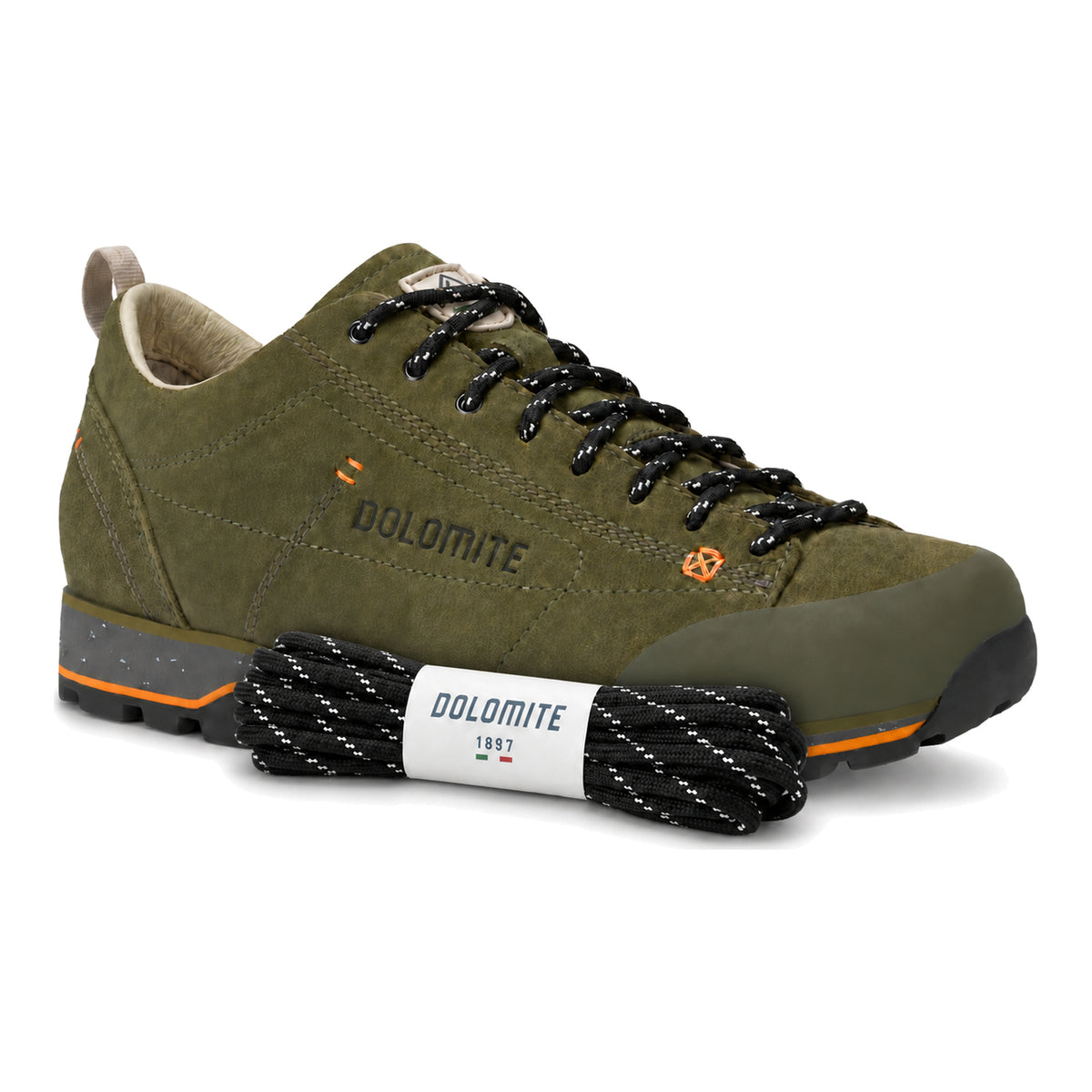 Noir Blanc – dolomite lacets noir blanc a motifs 02 chaussure olive