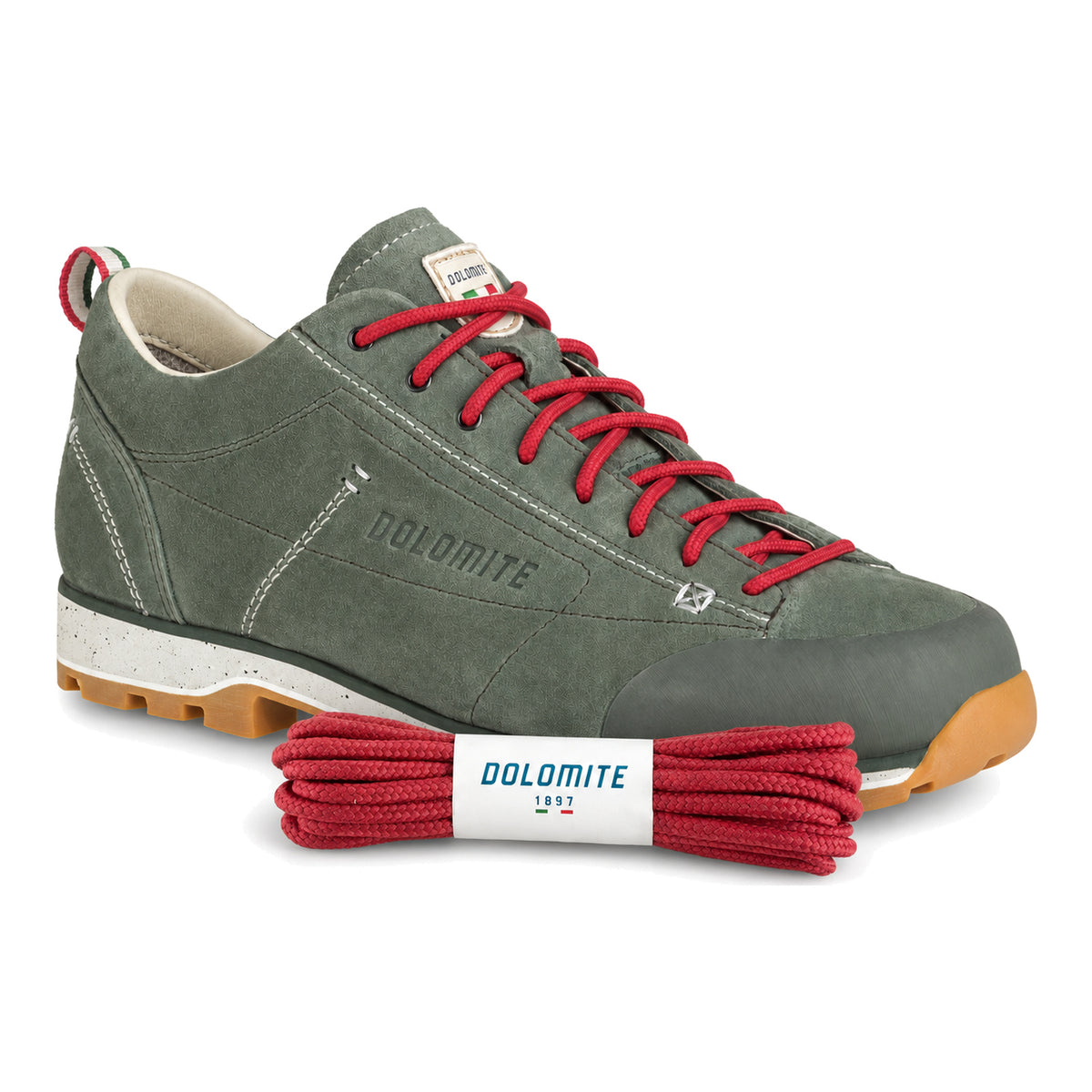 Rouge – dolomite lacets rouge 02 chaussure vert