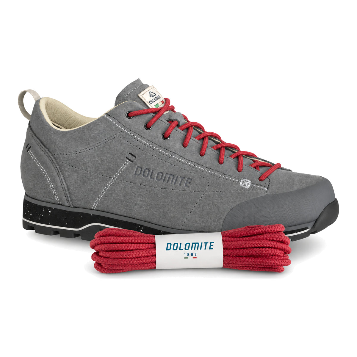 Rouge – dolomite lacets rouge 03 chaussure gris