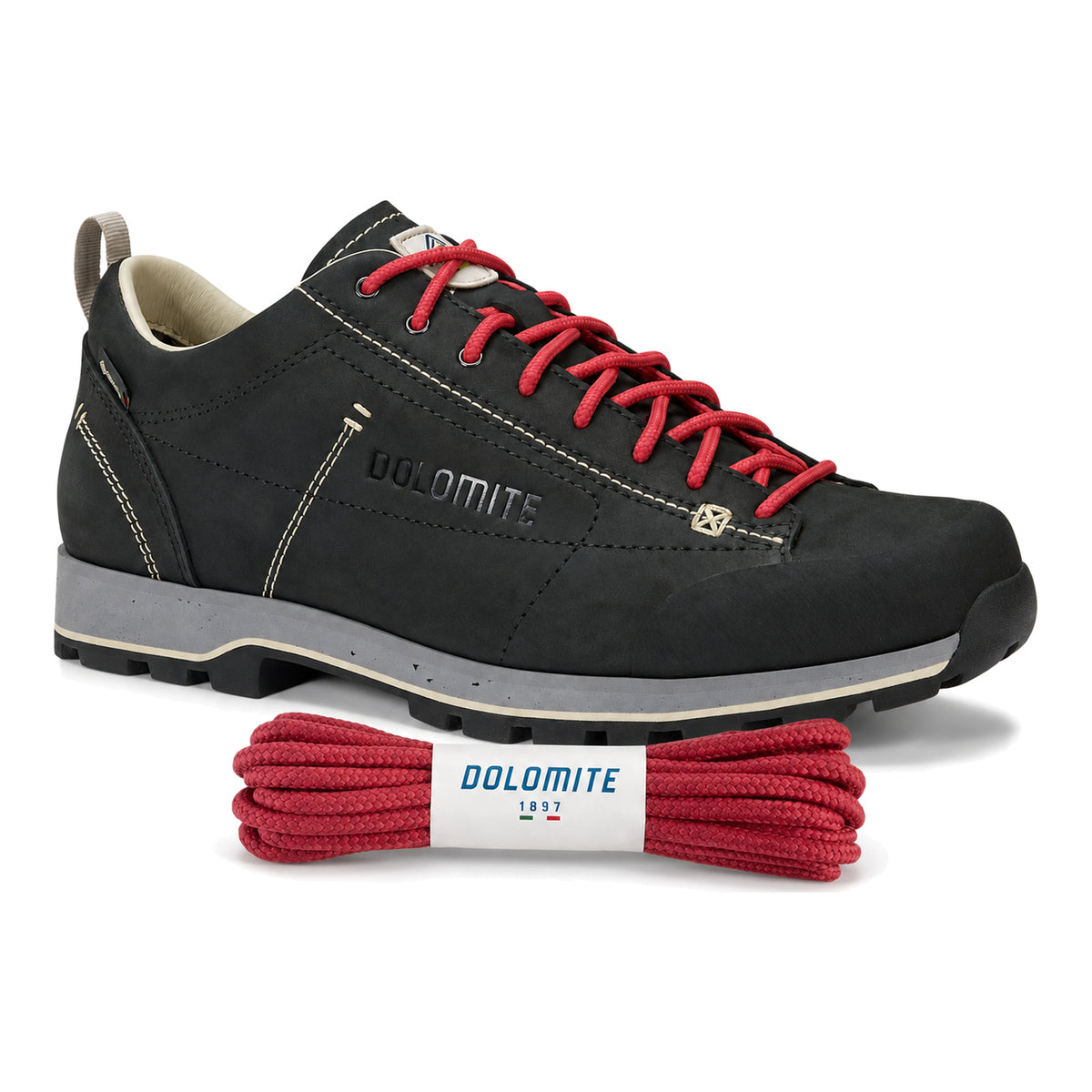Rouge – dolomite lacets rouge 05 chaussure noir