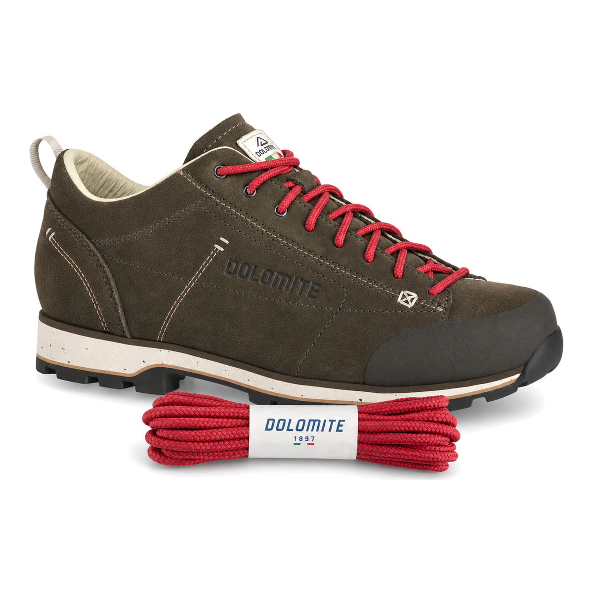 Rouge – dolomite lacets rouge 06 chaussure marron fonce