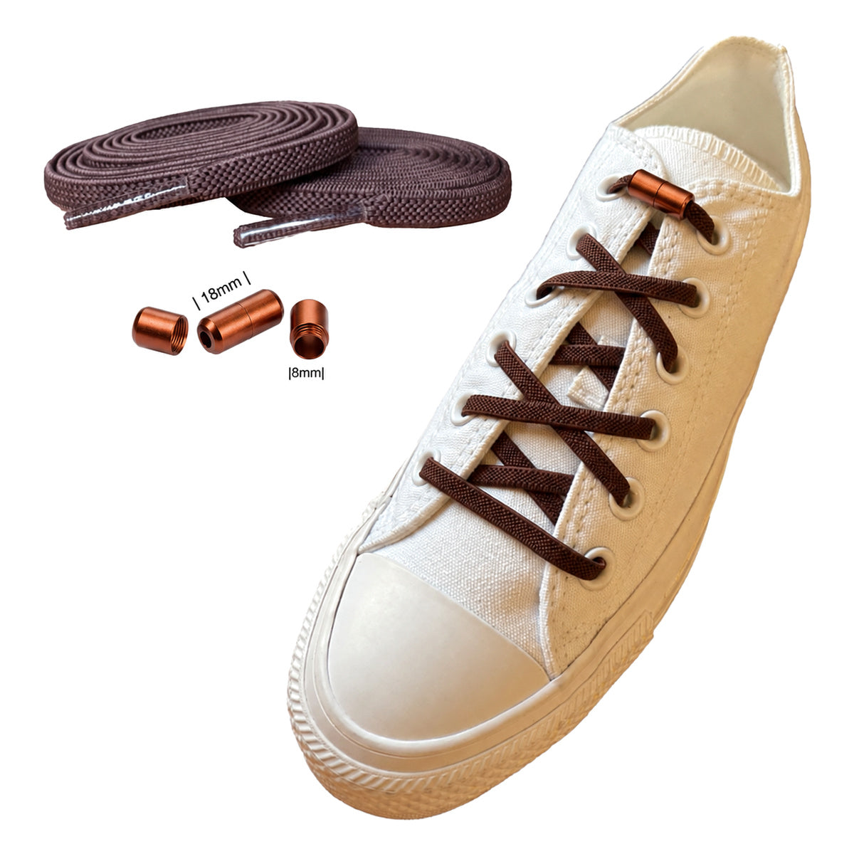 Marron – elastiques lacets fermeture rotative marron 2