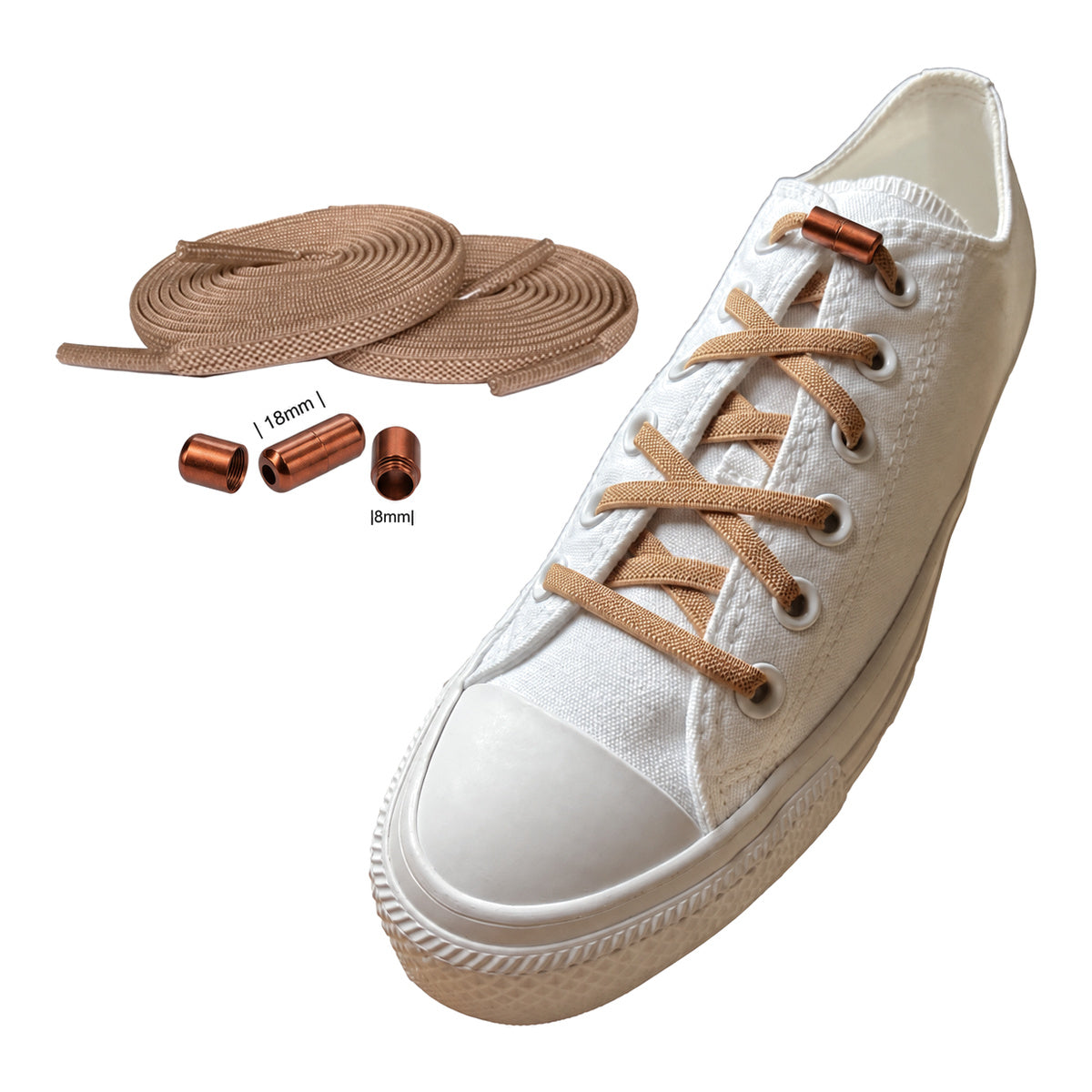 Marron clair – elastiques lacets fermeture rotative marron clair 2