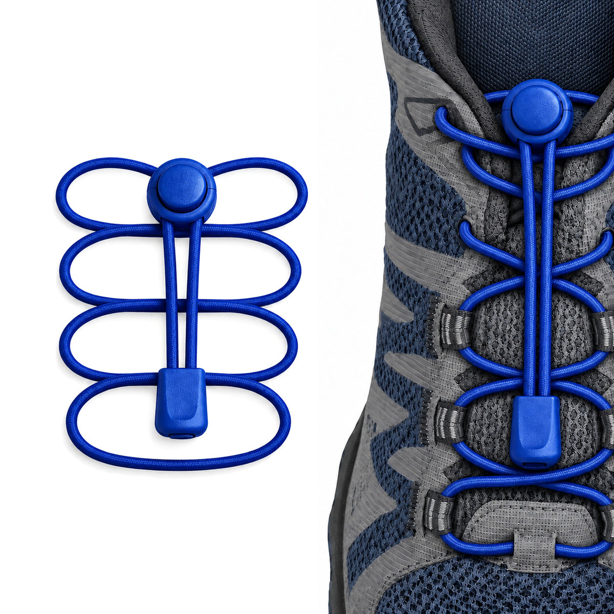 Bleu – lacets arret de cordon fermeture rapide bleu 02 sur chaussure