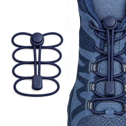 Bleu marine – lacets arret de cordon fermeture rapide bleu marine 02 sur chaussure