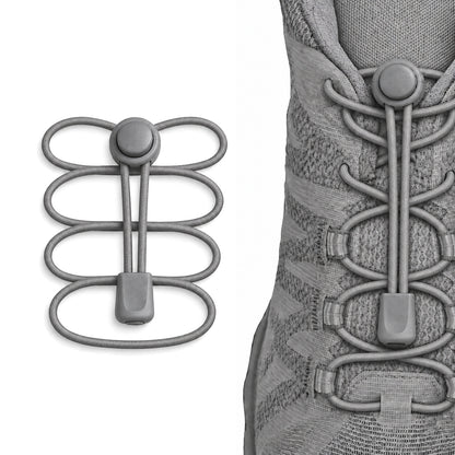 Gris foncé – lacets arret de cordon fermeture rapide gris fonce 02 sur chaussure