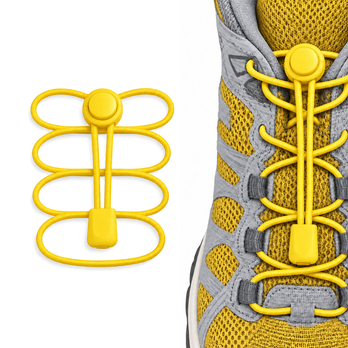 Jaune – lacets arret de cordon fermeture rapide jaune 01 image principale