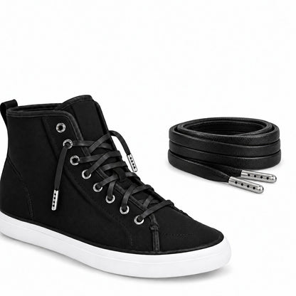 Noir – lacets cuir plat noir 03 chaussure sperry noir