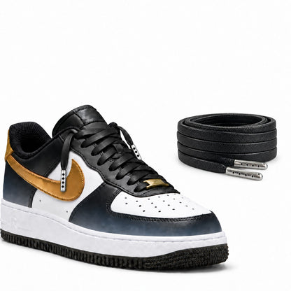 Noir – lacets cuir plat noir 04 chaussure nike or noir