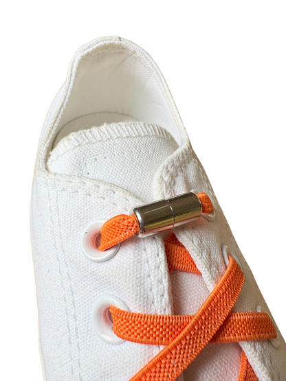 Orange – lacets elastique orange kapseln argent 3