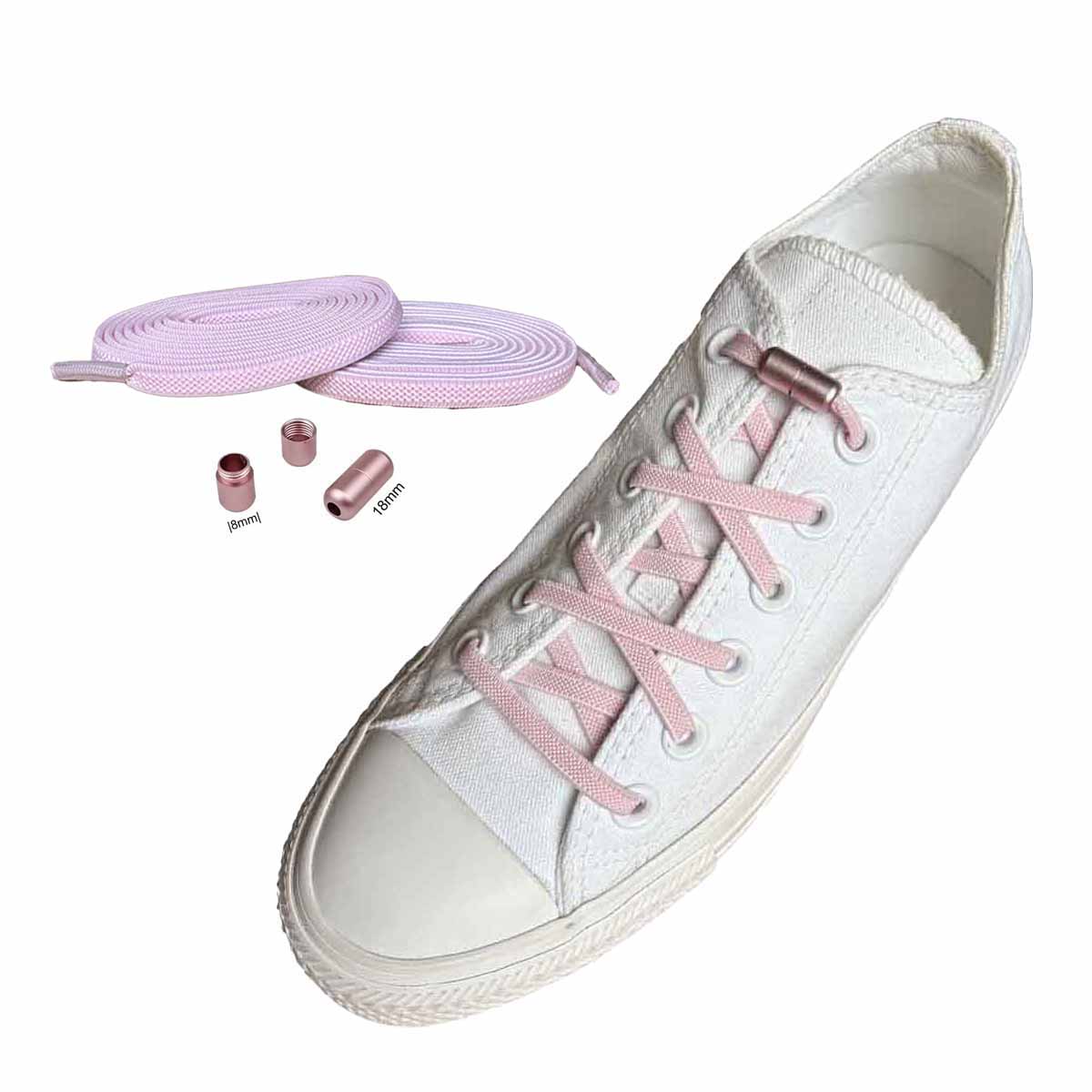 Rose – lacets elastique rose kapseln argent chaussures