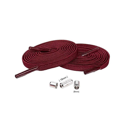 Rouge bordeaux – lacets elastique rouge bordeaux kapseln argent