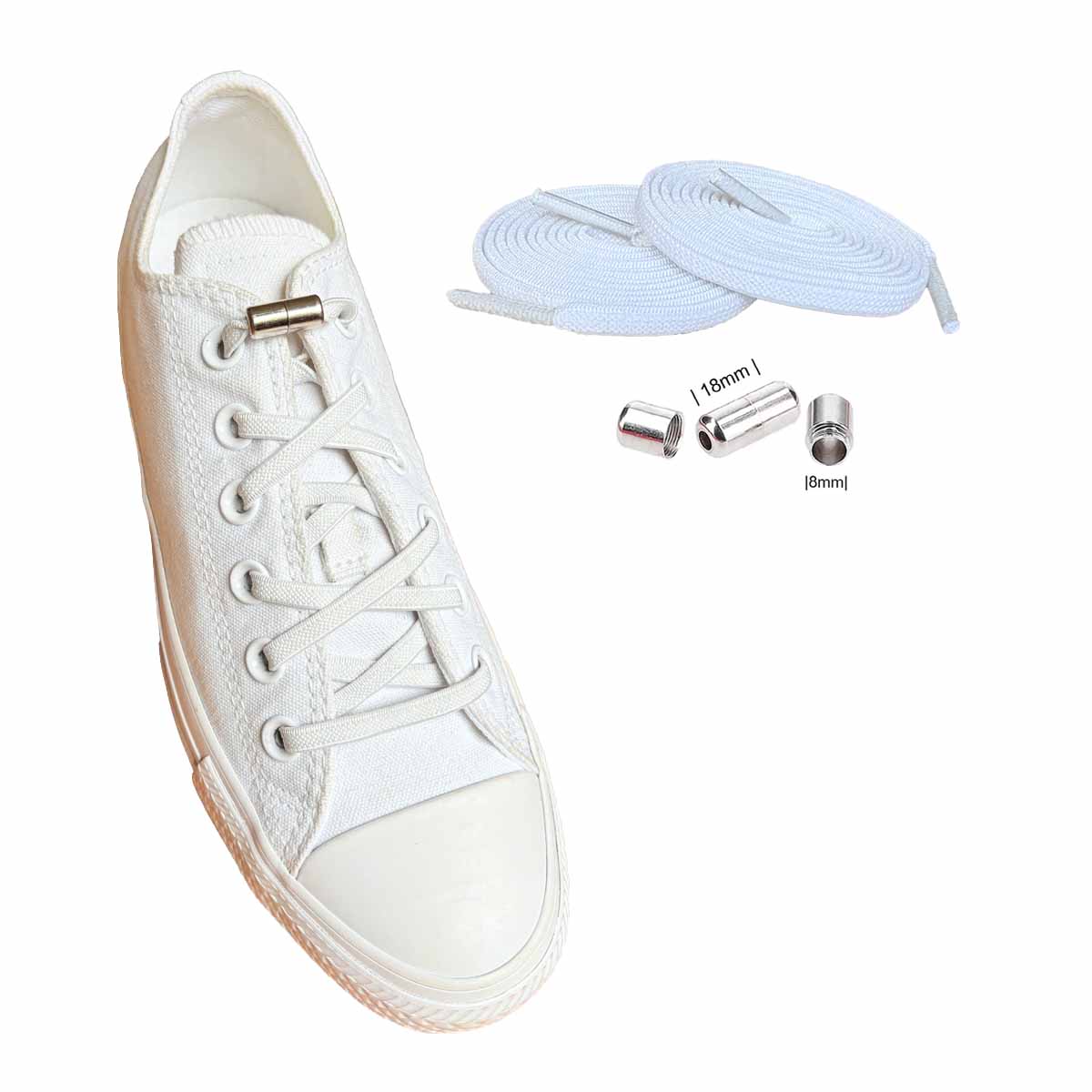 lacets-elastiques-blanc-capsules-argent-chaussures