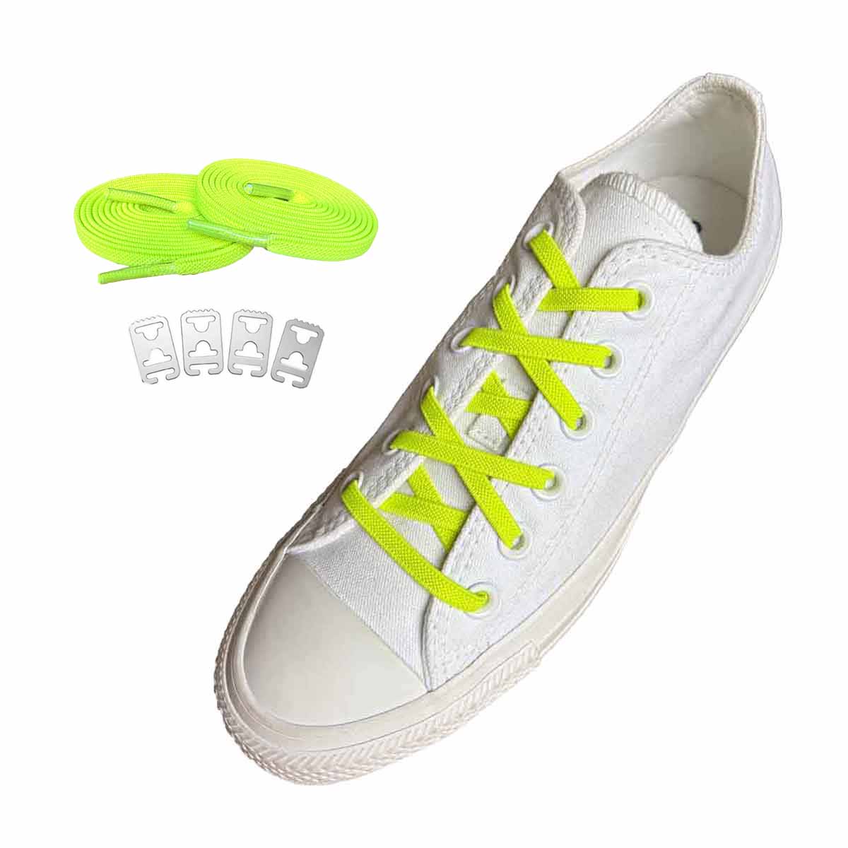 lacets-elastiques-jaune-neon-ancre-chaussures