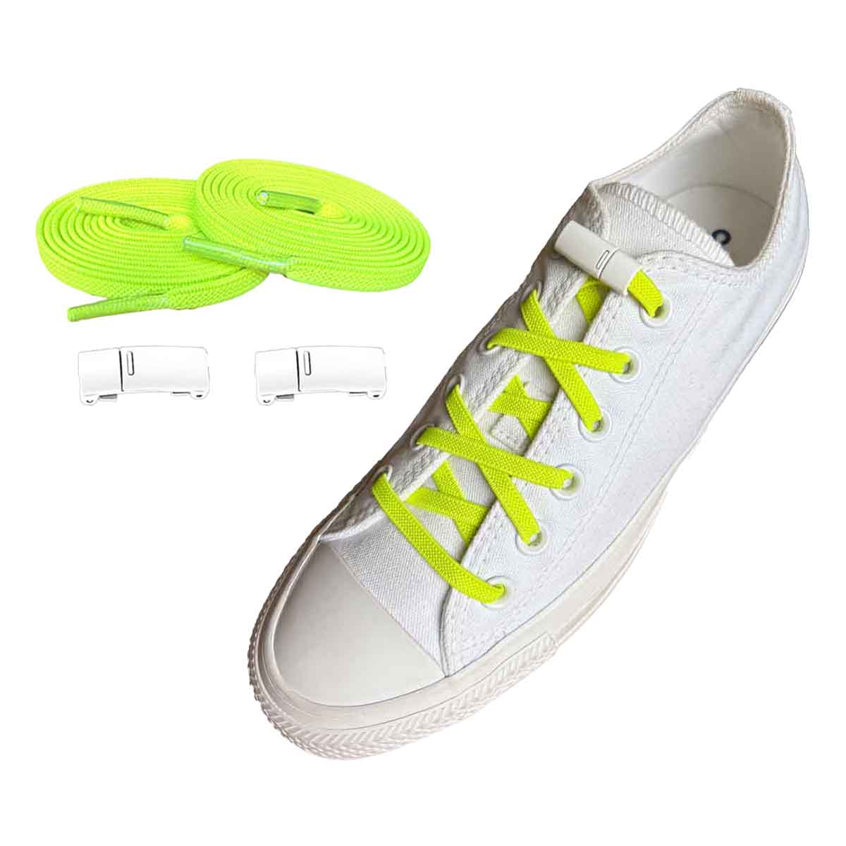 lacets-elastiques-jauneneon-aimant-blanc-chaussures