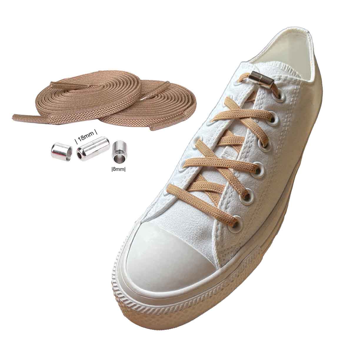 lacets-elastiques-marron-clair-capsules-argent-chaussures