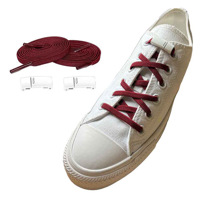 lacets-elastiques-rouge-bordeaux-aimant-blanc-chaussures