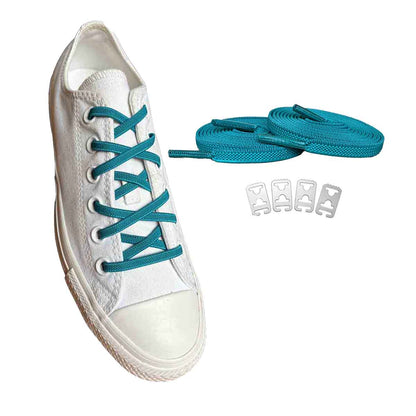 lacets-elastiques-vert-petrol-ancre-chaussures
