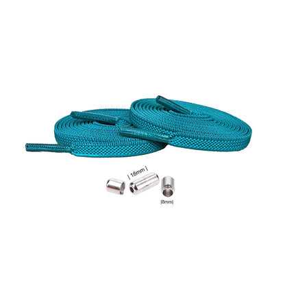 lacets-elastiques-vert-petrol-capsules-argent