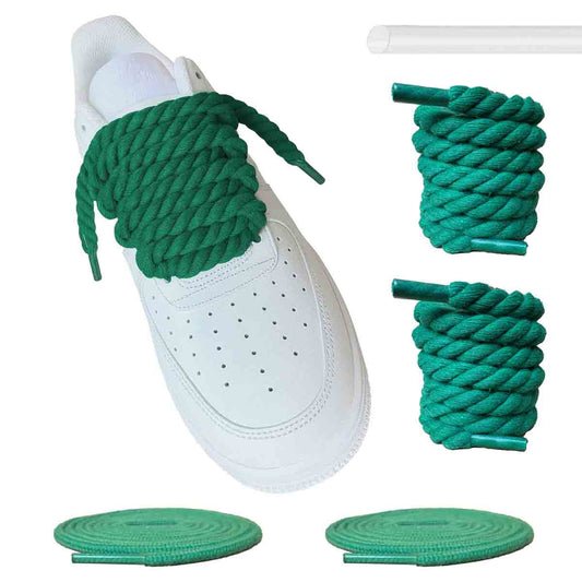 lacets-epais-corde-vert-fonce