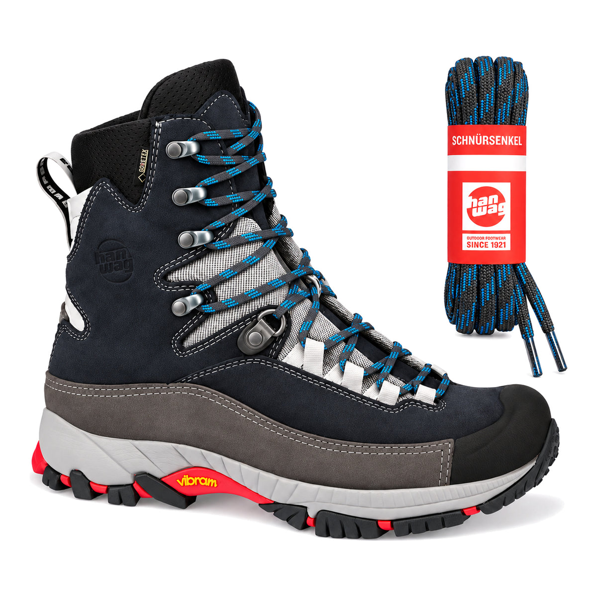 Gris bleu – lacets hanwag gris bleu 04 chaussure sky gtx