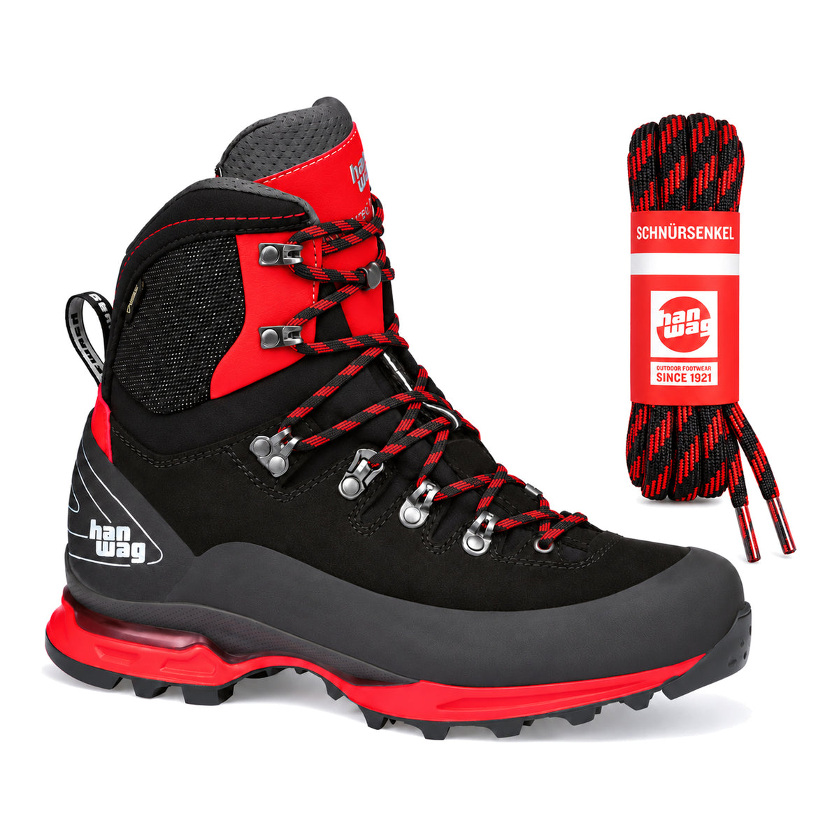 Noir rouge – lacets hanwag noir rouge 03 chaussure alverstone ii
