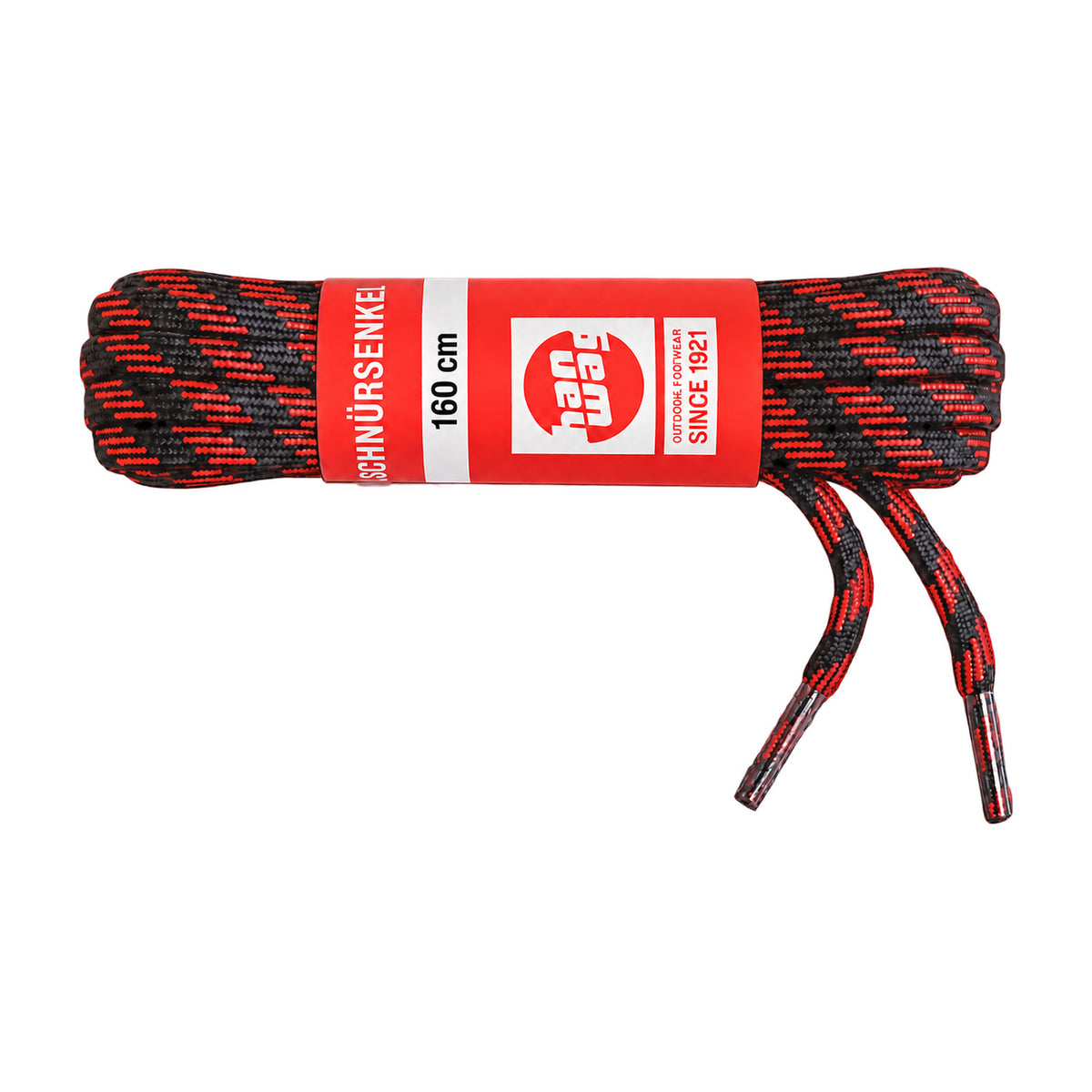 Noir rouge / 160 cm – lacets hanwag noir rouge 160 cm 01 image principale