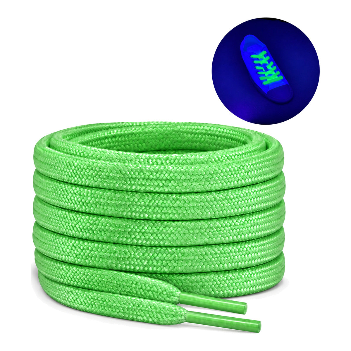 Vert – lacets lumineux plat vert 02 jour nuit